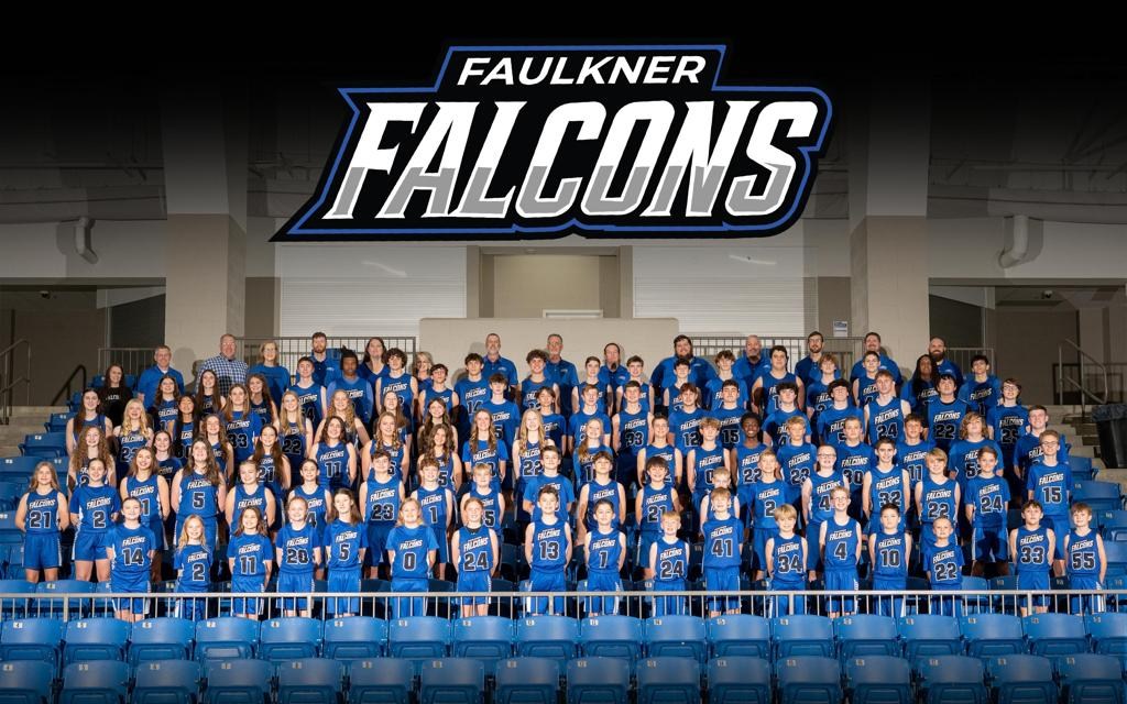 Falcons players and coaches
